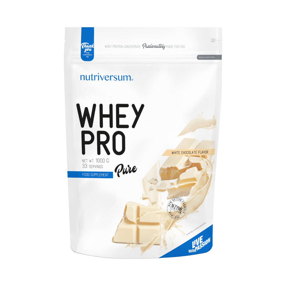 Whey PRO - 1 000 g - PURE - Nutriversum - fehércsokoládé Whey PRO - 1 000 g - PURE - Nutriversum - fehércsokoládé