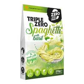 Triple Zero Pasta - Spaghetti bazsalikommal - 270g - Forpro - Carb Control (közeli szavidő)