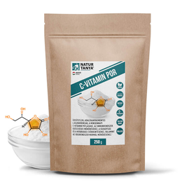 C-vitamin por - Ízesítetlen, adalékanyagmentes vegán L-aszkorbinsav külsőleg, belsőleg - 250 g - Natur Tanya