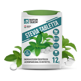 Stevia tabletta (Édesfű, Jázminpakóca) Mellékíz-mentes, természetes édesítőszer - 200 tabletta - Natur Tanya