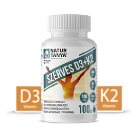 Szerves D3 és K2-vitamin, antioxidáns E-vitaminnal - 100 tabletta - Natur Tanya - 