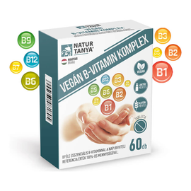 Vegán B-vitamin komplex - 8 féle esszenciális B-vitaminnal - 60 tabletta - Natur Tanya - 