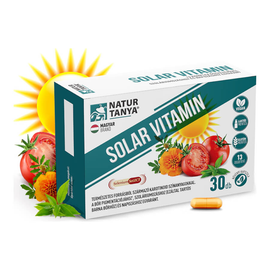 Solar vitamin - napozóvitamin, szoláriumozás, napozás vagy nap nélküli bőrpigmentációhoz - 30 kapszula - Natur Tanya - 