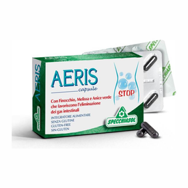AERIS kapszula - növényi szén, gyógynövények, illóolajok és mangán a jó emésztésért - 30 kapszula - Specchiasol - 