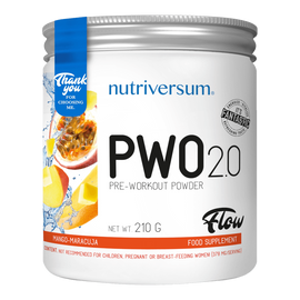 PWO 2.0 - 210g - FLOW - Nutriversum - mangó-maracuja - megadózisú összetétellel