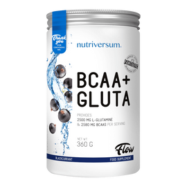 BCAA+GLUTA - 360 g - FLOW - Nutriversum - feketeribizli