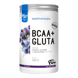 BCAA+GLUTA - 360 g - FLOW - Nutriversum - kékszőlő