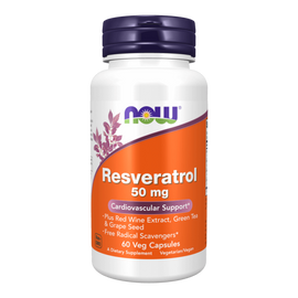 Natural Resveratrol 50 mg - 60 vegán kapszula - NOW Foods - 