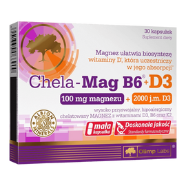 Chela-Mag B6 + D3 - 30 kapszula - Olimp Labs - 