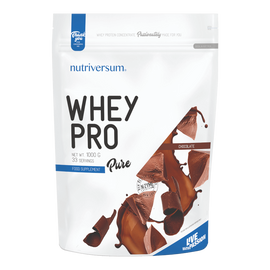 Whey PRO - 1 000 g - PURE - Nutriversum - csokoládé - 23 g prémium fehérje forrás