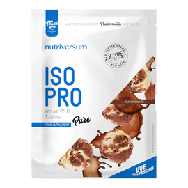 ISO PRO - 25 g - PURE - Nutriversum - tejcsokoládé - prémium, fonterra fehérjealap
