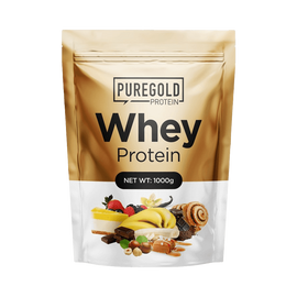 Whey Protein fehérjepor - 1 000 g - PureGold - fehércsokoládé málna