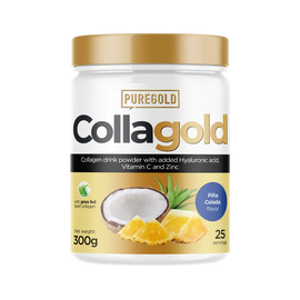 CollaGold Marha és Hal kollagén italpor hialuronsavval - Pina Colada - 300g - PureGold