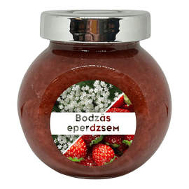 Bodzás eperdzsem - 190 ml - Tündérnektár - 