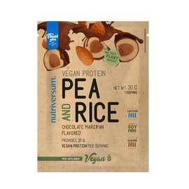 Pea &amp; Rice Vegan Protein - 30g - VEGAN - Nutriversum - csokoládé-marcipán (kifutó)