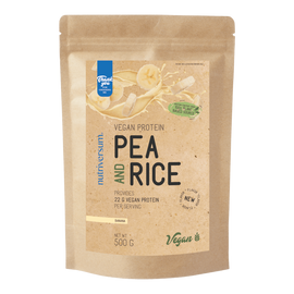 Pea &amp; Rice Vegan Protein - 500g - VEGAN - Nutriversum - banán (új ízesítés)