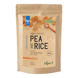 Pea &amp; Rice Vegan Protein - 500g - VEGAN - Nutriversum - sós karamell (új ízesítés) - 
