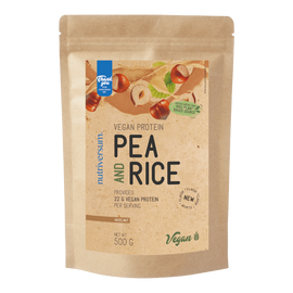 Pea &amp; Rice Vegan Protein - 500g - VEGAN - Nutriversum - mogyoró (új ízesítés)