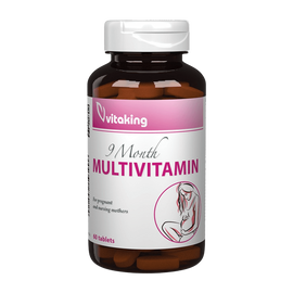 9 Hónap Multivitamin - 60 tabletta - Vitaking - 26-féle értékes összetevőt tartalmaz