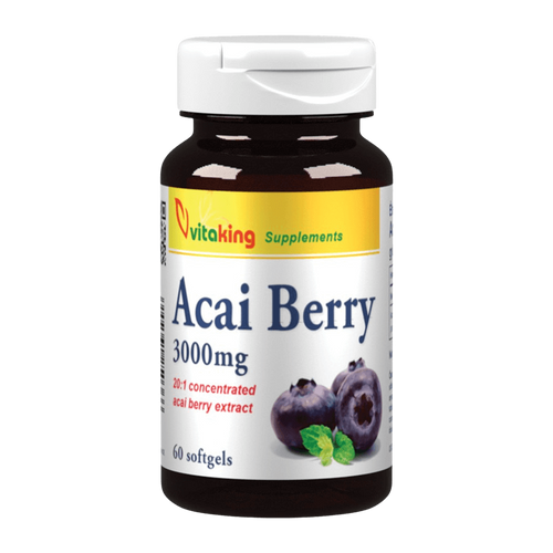 Acai Berry 3000mg - 60 gélkapszula - Vitaking - valódi szuperélelmiszer